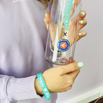 Силиконовый браслет и бутылка для воды с логотипом Yappy